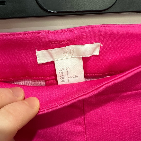 H&M tailored fuchsia pants size 8 no flaws - Picture 6 of 8